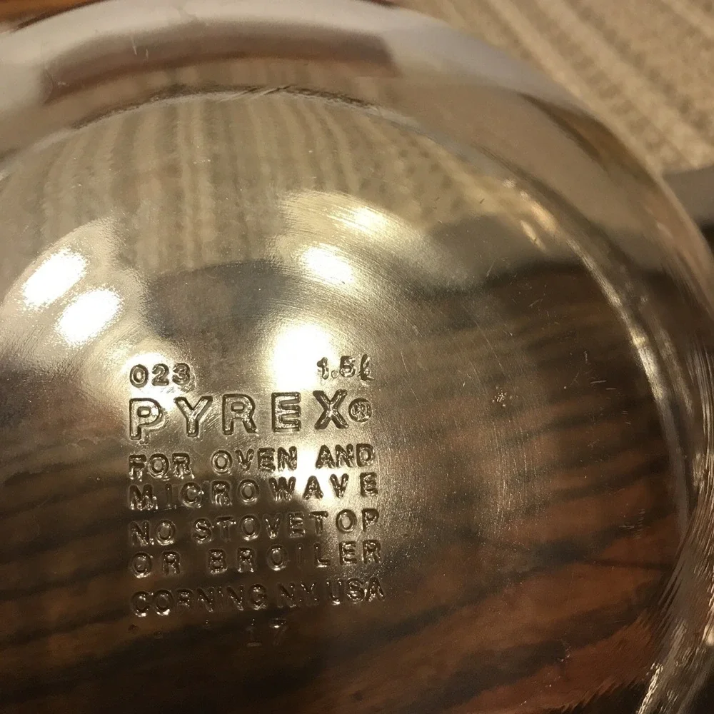Vintage Pyrex 15L Clear Glass Round Baking Dish‎ 023 Oven Microwave Safe